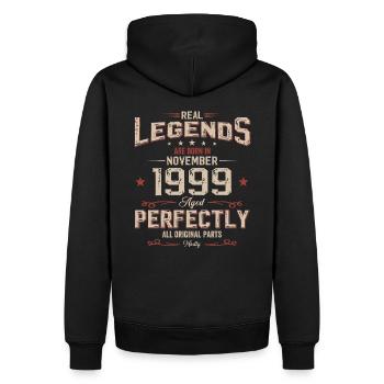 25th Birthday Original November 1999 Volume 99 - Men’s Premium Organic Hoodie - black - Back - Nico (187cm)