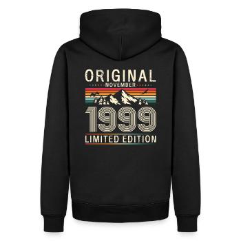 25th Birthday Original November 1999 Volume 99 - Men’s Premium Organic Hoodie - black - Back - Nico (187cm)