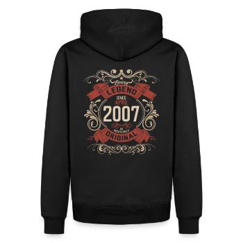 18. Geburtstag Geschenk Mann Vintage April 2007 - Männer Premium Bio Hoodie - Schwarz - Hinten - Nico (187cm)