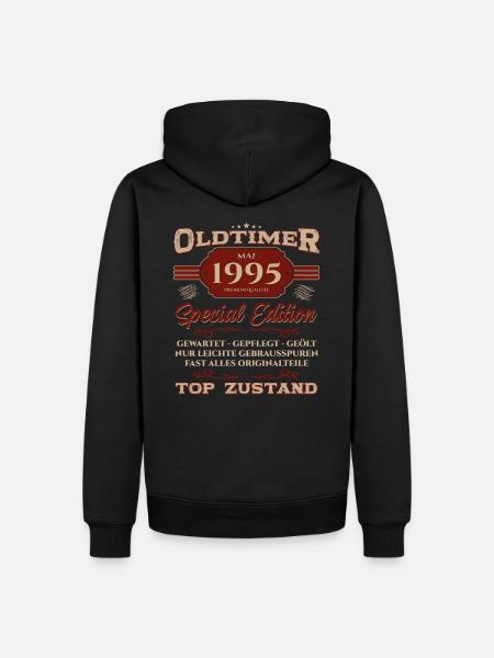 30 års fødselsdagsgave mand vintage bil maj 1995 - Herre Premium økologisk hoodie - sort