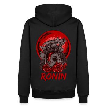 Ronin Samurai - Men’s Premium Organic Hoodie - black - Back - Nico (187cm)