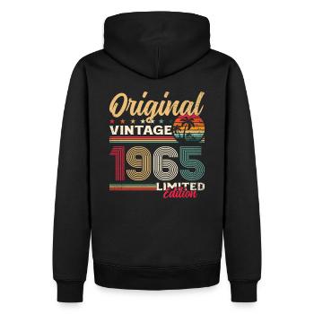 60th Birthday Original Vintage 1965 - Men’s Premium Organic Hoodie - black - Back - Nico (187cm)
