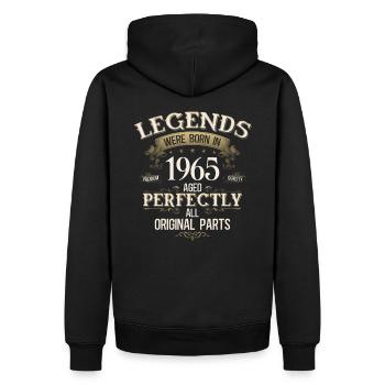 60th Birthday Original Vintage 1965 - Men’s Premium Organic Hoodie - black - Back - Nico (187cm)
