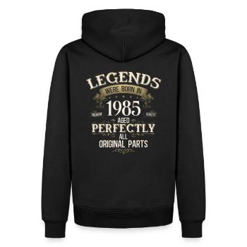 40. Geburtstag Original Jahrgang 1985 - Männer Premium Bio Hoodie - Schwarz - Hinten - Nico (187cm)