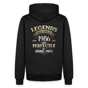40. Geburtstag Original Jahrgang 1986 - Männer Premium Bio Hoodie - Schwarz - Hinten - Nico (187cm)