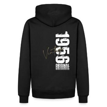 69ème Anniversaire Original Vintage 1956 - Sweat à capuche Premium bio Homme - noir - Dos - Nico (187cm)