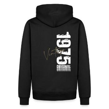 Légende du 55e anniversaire née en 1970 - Sweat à capuche Premium bio Homme - noir - Dos - Nico (187cm)