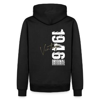 79. Geburtstag Original Jahrgang 1946 - Männer Premium Bio Hoodie - Schwarz - Hinten - Nico (187cm)