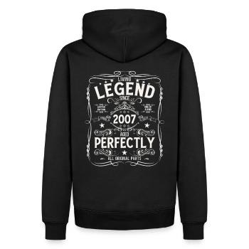 18. Geburtstag Geschenk Mann Original 2007 - Männer Premium Bio Hoodie - Schwarz - Hinten - Nico (187cm)