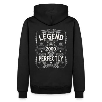 25ème anniversaire cadeau mari Original 2000 - Sweat à capuche Premium bio Homme - noir - Dos - Nico (187cm)