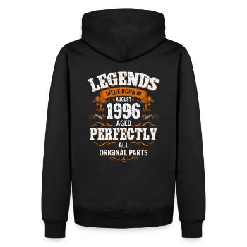 29ème Anniversaire Original Vintage Août 1996 - Sweat à capuche Premium bio Homme - noir - Dos - Nico (187cm)