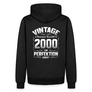 25ème anniversaire cadeau mari Original 2000 - Sweat à capuche Premium bio Homme - noir - Dos - Nico (187cm)