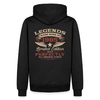 40. Geburtstag Legends Jahrgang 1985 - Männer Premium Bio Hoodie - Schwarz - Hinten - Nico (187cm)
