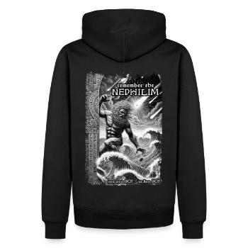 Remember the Nephilim - Men’s Premium Organic Hoodie - black - Back - Nico (187cm)
