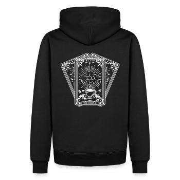 Le pont de sauvetage (blanc) - Sweat à capuche Premium bio Homme - noir - Dos - Nico (187cm)
