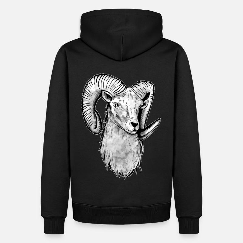Widder Geschenk Sternzeichen - Männer Premium Bio Hoodie - Schwarz