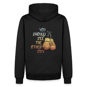 You Should See The Other Guy MMA Kick-Boxen - Männer Premium Bio Hoodie - Schwarz - Hinten - Nico (187cm)
