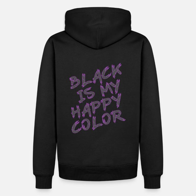 Couleur préférée: gothique noir - Sweat à capuche Premium bio Homme - noir