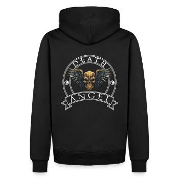 Yin Yang Death Angel - Men’s Premium Organic Hoodie - black - Back - Nico (187cm)