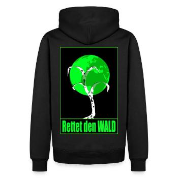 Sauvons la FORÊT - Planète Verte - Arbre - Sweat à capuche Premium bio Homme - noir - Dos - Nico (187cm)