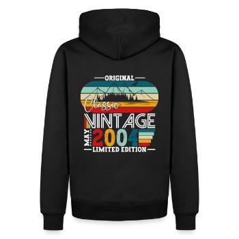 Geburtstag 2004 Mai 2004 Jahrgang 2004 Legende 04 - Männer Premium Bio Hoodie - Schwarz - Hinten - Nico (187cm)