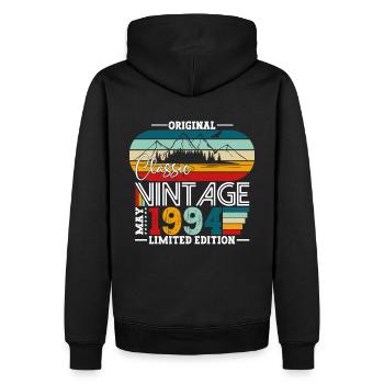 Date de naissance 1994 Mai 1994 Millésime 1994 Légende 94 - Sweat à capuche Premium bio Homme - noir - Dos - Nico (187cm)