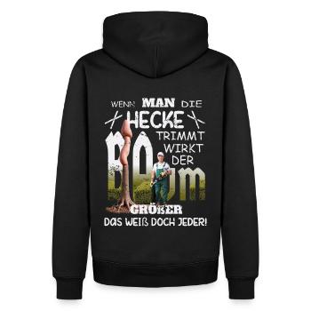 Grand Arbre À Pénis - Sweat à capuche Premium bio Homme - noir - Dos - Nico (187cm)