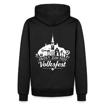 Bayrische Volksfest - Männer Premium Bio Hoodie - Schwarz - Hinten - Nico (187cm)