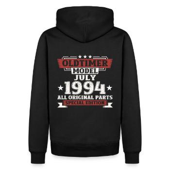 30. Geburtstag Oldtimer Juli 1994 Jahrgang 1994 - Männer Premium Bio Hoodie - Schwarz - Hinten - Nico (187cm)