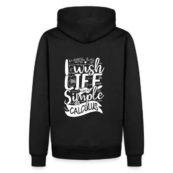 Simple as calculus - Men’s Premium Organic Hoodie - black - Back - Nico (187cm)