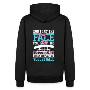 Täusch dich nicht - Männer Premium Bio Hoodie - Schwarz - Hinten - Nico (187cm)