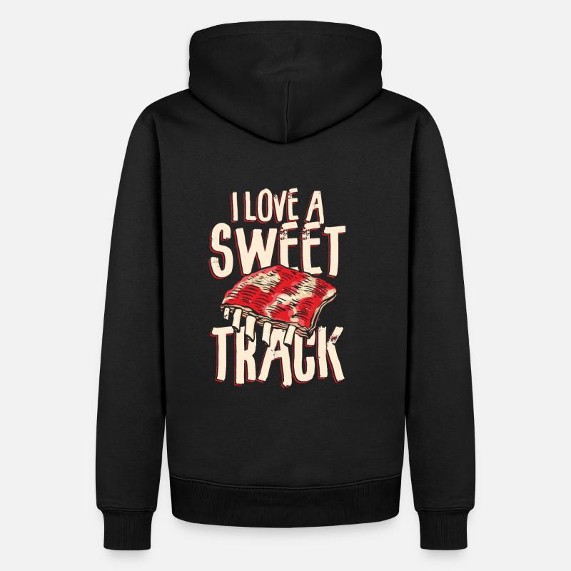 Süßer Track - Männer Premium Bio Hoodie - Schwarz