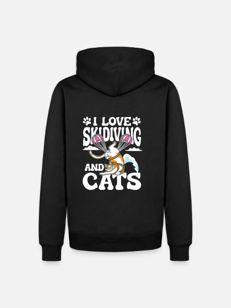 Parachute & Cats - Men’s Premium Organic Hoodie - black