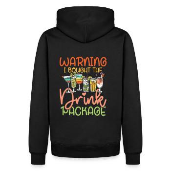 Beverage Package - Men’s Premium Organic Hoodie - black - Back - Nico (187cm)