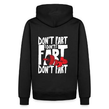 Ne pète pas - Sweat à capuche Premium bio Homme - noir - Dos - Nico (187cm)