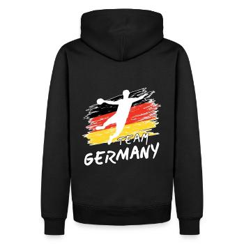 Team Germany Handball - Männer Premium Bio Hoodie - Schwarz - Hinten - Nico (187cm)