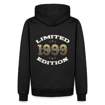 25th Birthday Original September 1999 Volume 99 - Men’s Premium Organic Hoodie - black - Back - Nico (187cm)