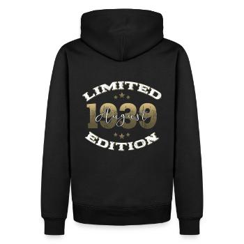 85e anniversaire Original août 1939 Né en 1939 - Sweat à capuche Premium bio Homme - noir - Dos - Nico (187cm)