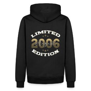18ème anniversaire Original Août 2006 Millésime 2006 - Sweat à capuche Premium bio Homme - noir - Dos - Nico (187cm)