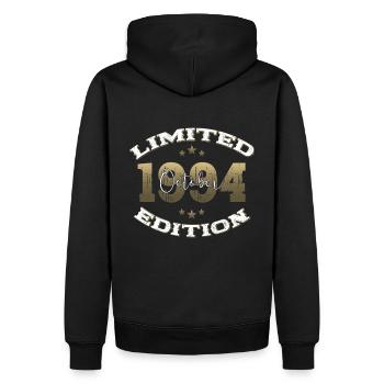 30e anniversaire Original octobre 1994 Volume 94 - Sweat à capuche Premium bio Homme - noir - Dos - Nico (187cm)