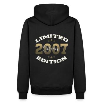 18e anniversaire Original Octobre 2007 Volume 07 - Sweat à capuche Premium bio Homme - noir - Dos - Nico (187cm)