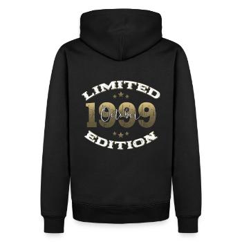 25th Birthday Original October 1999 Volume 99 - Men’s Premium Organic Hoodie - black - Back - Nico (187cm)