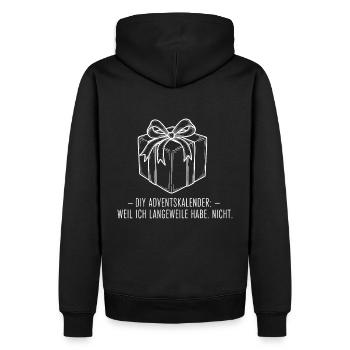 Calendrier de l’Avent DIY - Sweat à capuche Premium bio Homme - noir - Dos - Nico (187cm)