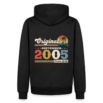20th Birthday Legend Septembre 2005 Volume 05 - Sweat à capuche Premium bio Homme - noir - Dos - Nico (187cm)
