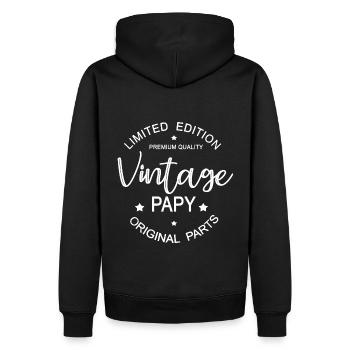 vintage grandpa cool birthday gift grandfather - Men’s Premium Organic Hoodie - black - Back - Nico (187cm)