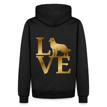 Adorer Golden Retriever - Sweat à capuche Premium bio Homme - noir - Dos - Nico (187cm)