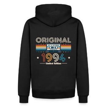 30. Geburtstag Legende November 1994 Jahrgang 94 - Männer Premium Bio Hoodie - Schwarz - Hinten - Nico (187cm)
