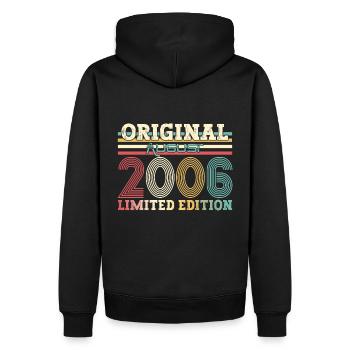 18ème anniversaire Original Août 2006 Millésime 2006 - Sweat à capuche Premium bio Homme - noir - Dos - Nico (187cm)