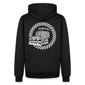 Bulldozer Tekno 23 - Sweat à capuche Premium bio Homme - noir - Dos - Nico (187cm)