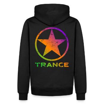 Trance Music - We Love Trance Uplifting Psytrance - Men’s Premium Organic Hoodie - black - Back - Nico (187cm)